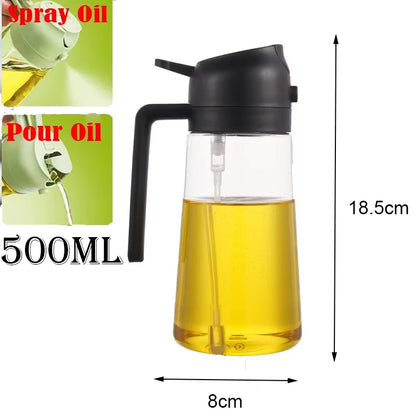 Oil Sprayer Kitchen Oils Spray Bottle 2 in 1 Home Kitchen Air Fryer Spray Camping BBQ Cooking Oil Sprayer Plastic Oil Bottle