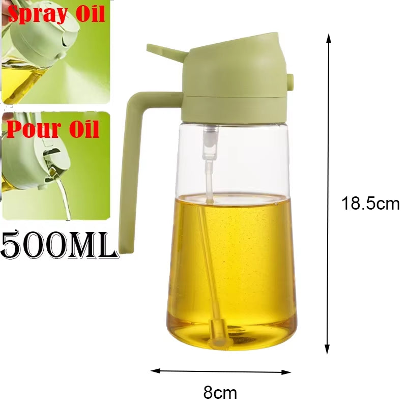 Oil Sprayer Kitchen Oils Spray Bottle 2 in 1 Home Kitchen Air Fryer Spray Camping BBQ Cooking Oil Sprayer Plastic Oil Bottle